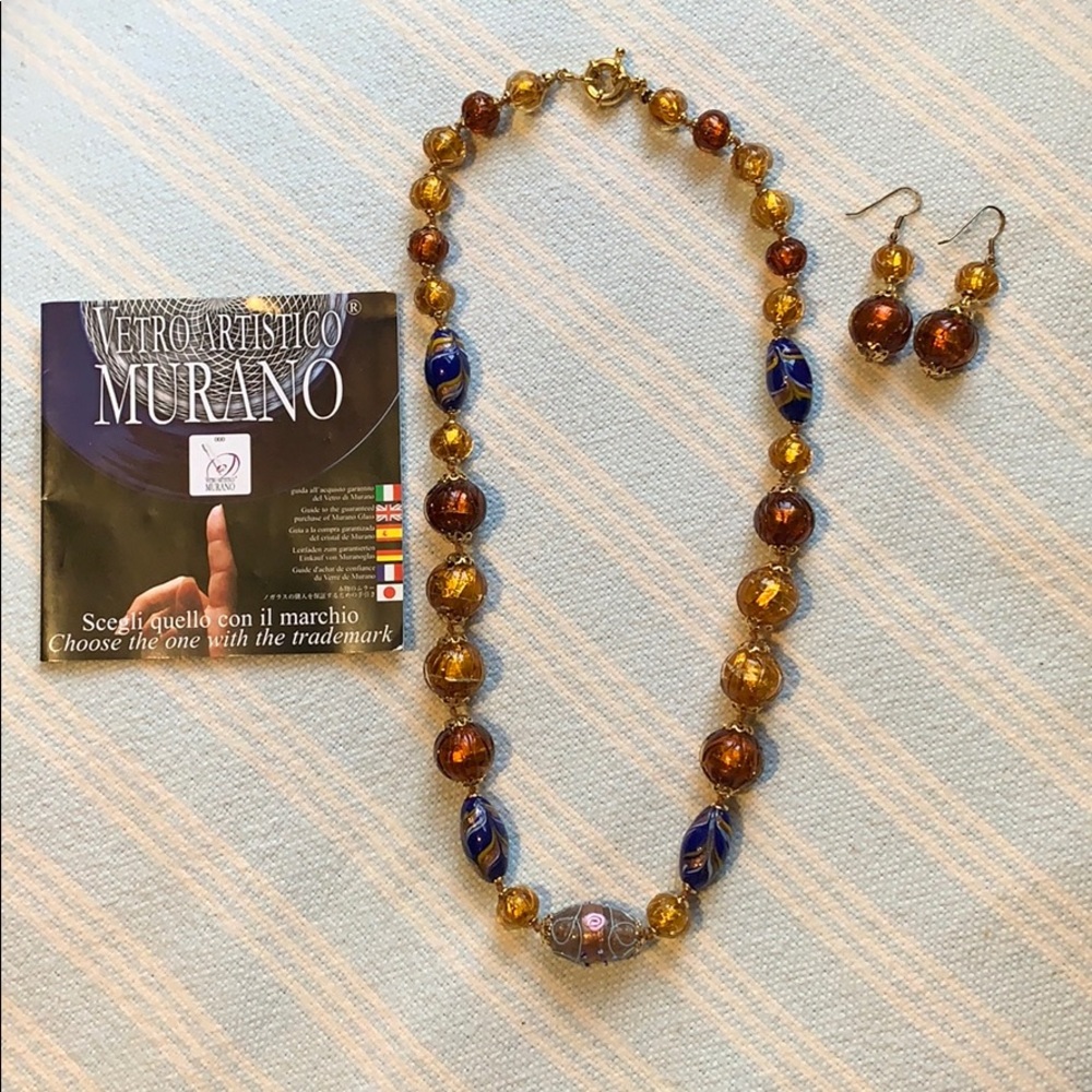 Vetro Artistico Murano glass necklace and earrings